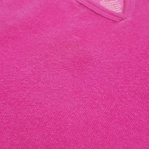 OP Girls Pink Hooded Terry Swim Coverup - Picture 3 of 5
